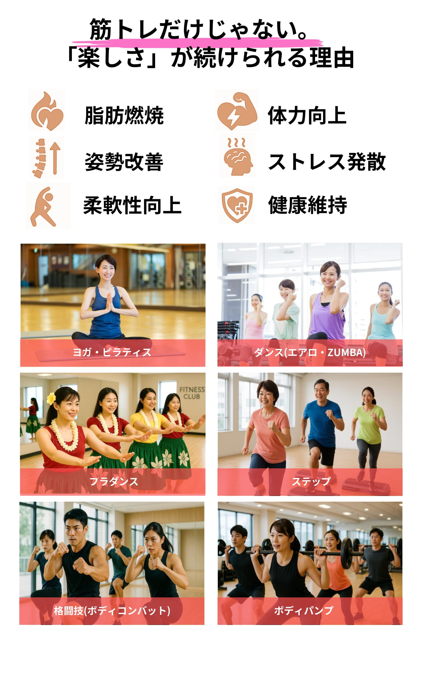 筋トレだけじゃない！楽しさが続けられる理由