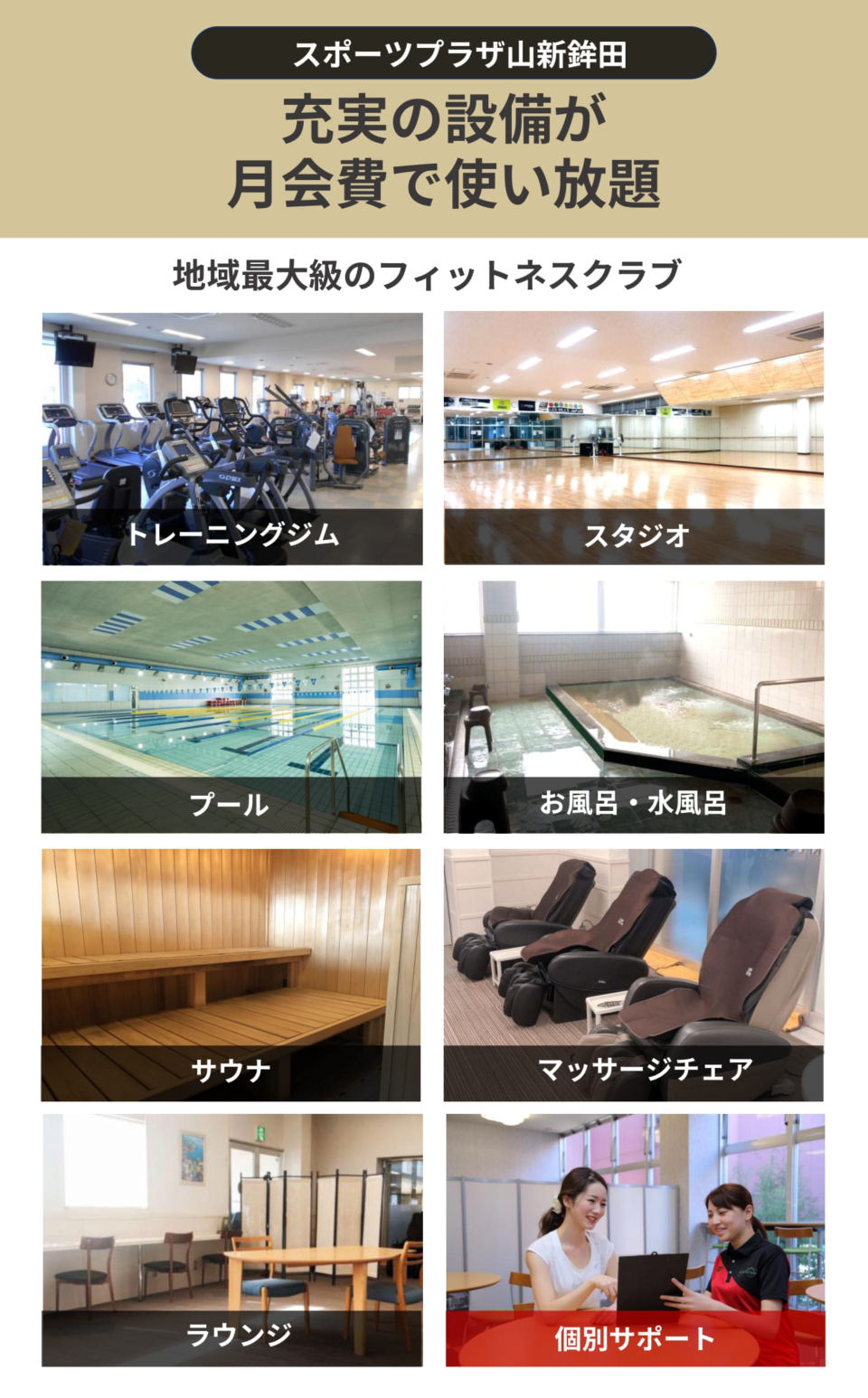 スポーツプラザ山新鉾田―充実の施設が月会費で使い放題